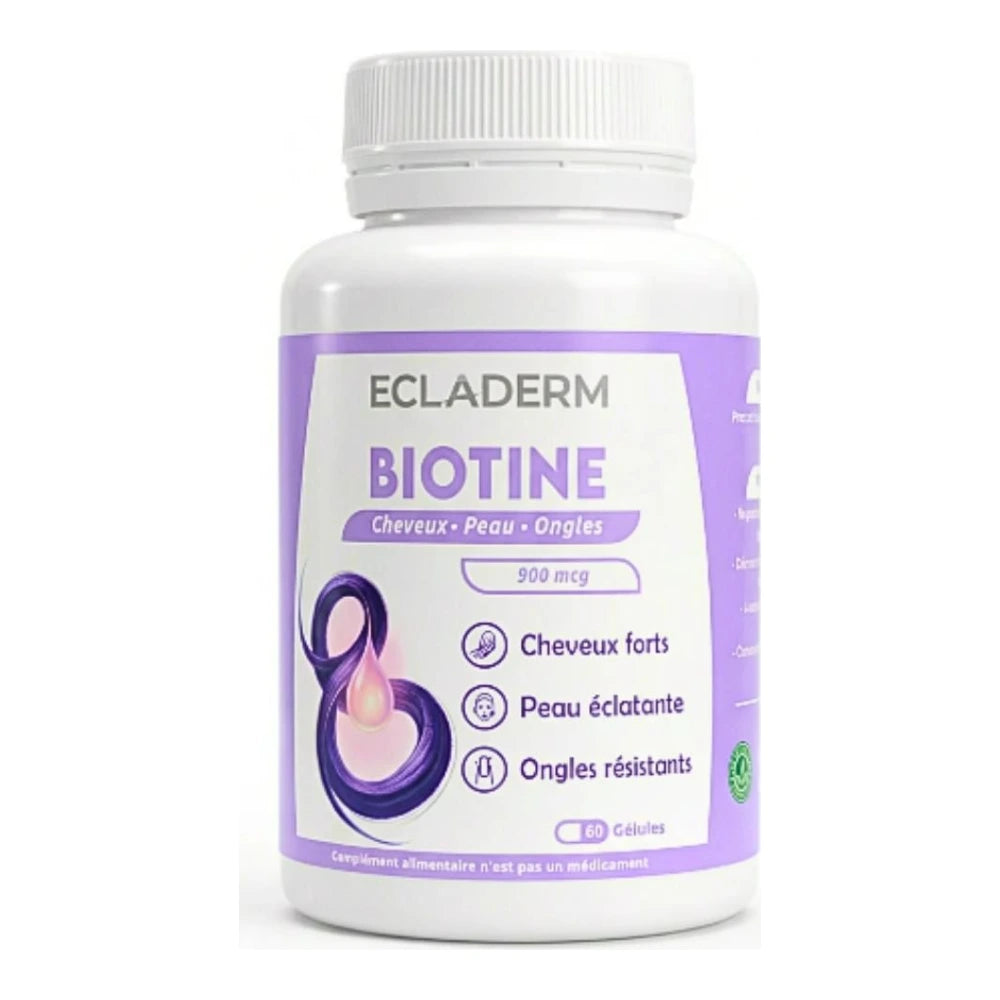 Ecladerm Biotine, pilulier de 60 gélules