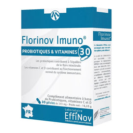 Effinov Florinov Imuno probiotiques et vitamines – boîte de 30 gélules