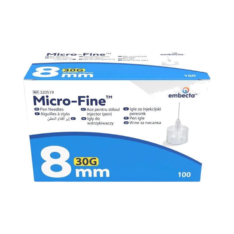 Embecta Micro-Fine Plus Aiguille Insuline 30G/8mm Boite 100Pieces
