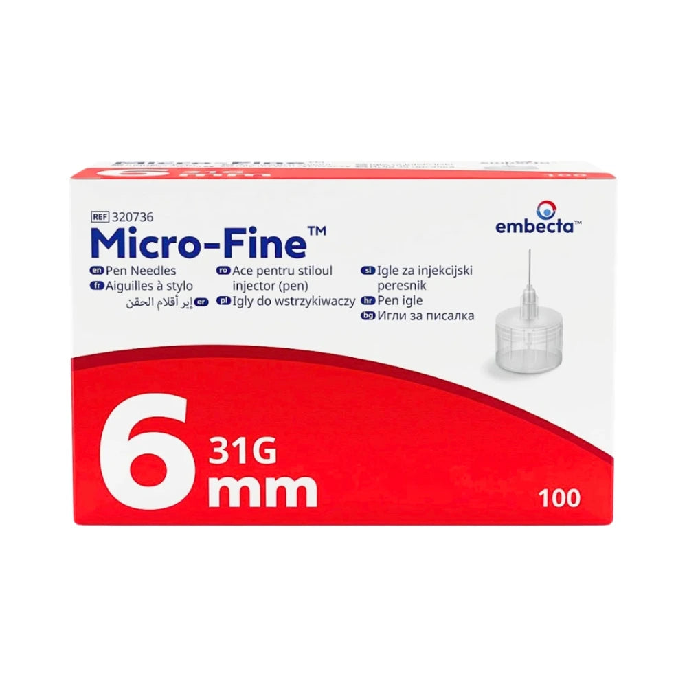 Embecta Micro-Fine Plus Aiguille Insuline 31G/6mm Boite 100 Pieces