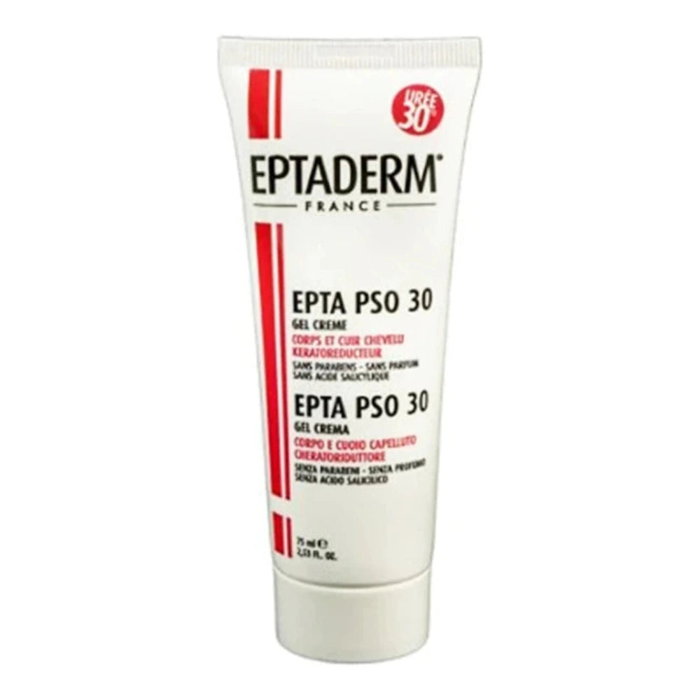 Eptaderm Epta Pso 30 crème cuir chevelu et corps 75 ml – tube et étui