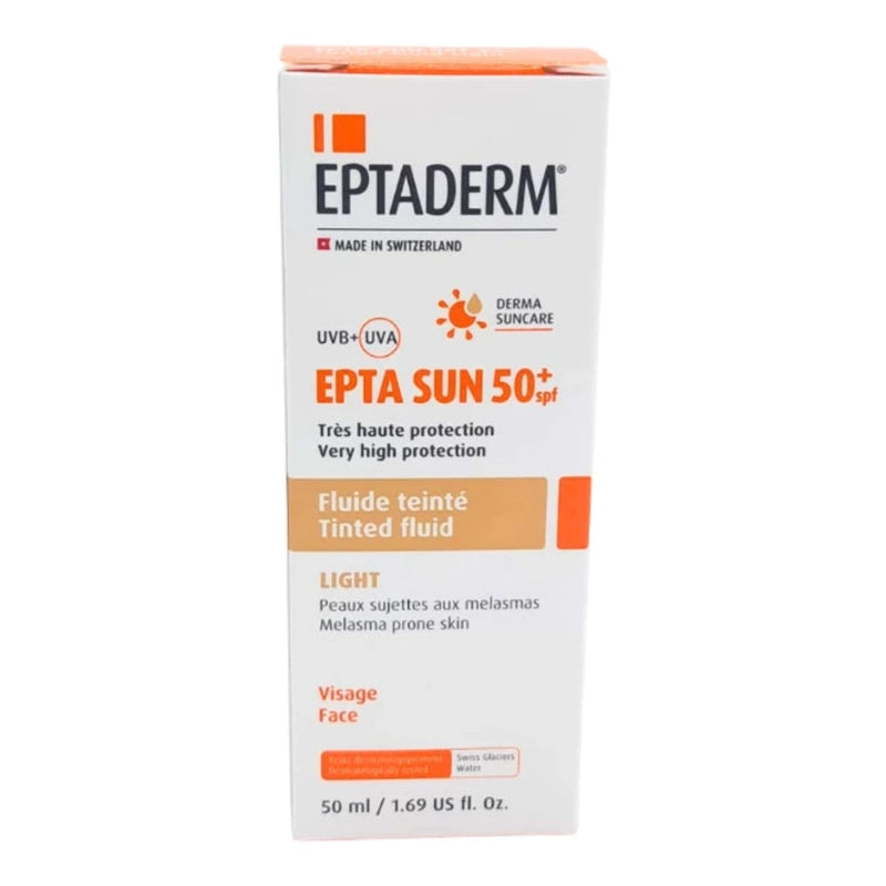 Eptaderm Epta Sun SPF 50+ Fluido con Color Tono Claro 50 ml