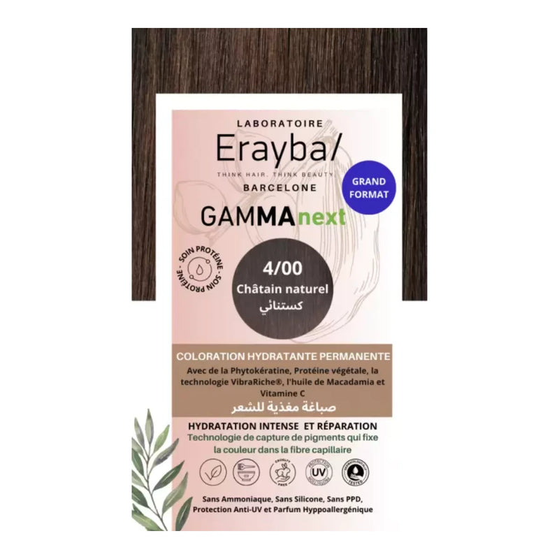 Erayba Gamma Next 4/00 Châtain Naturel Coloration Permanente Hydratante