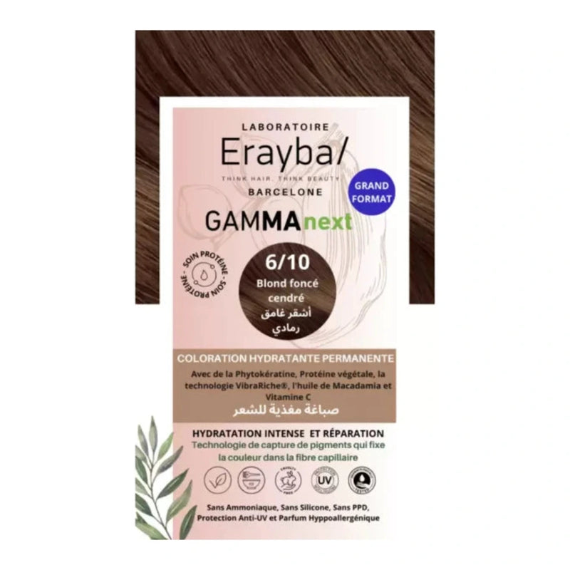 Erayba Gamma next Coloration 6/10 Blond fonce cendre Coloration Hydratante Permanente