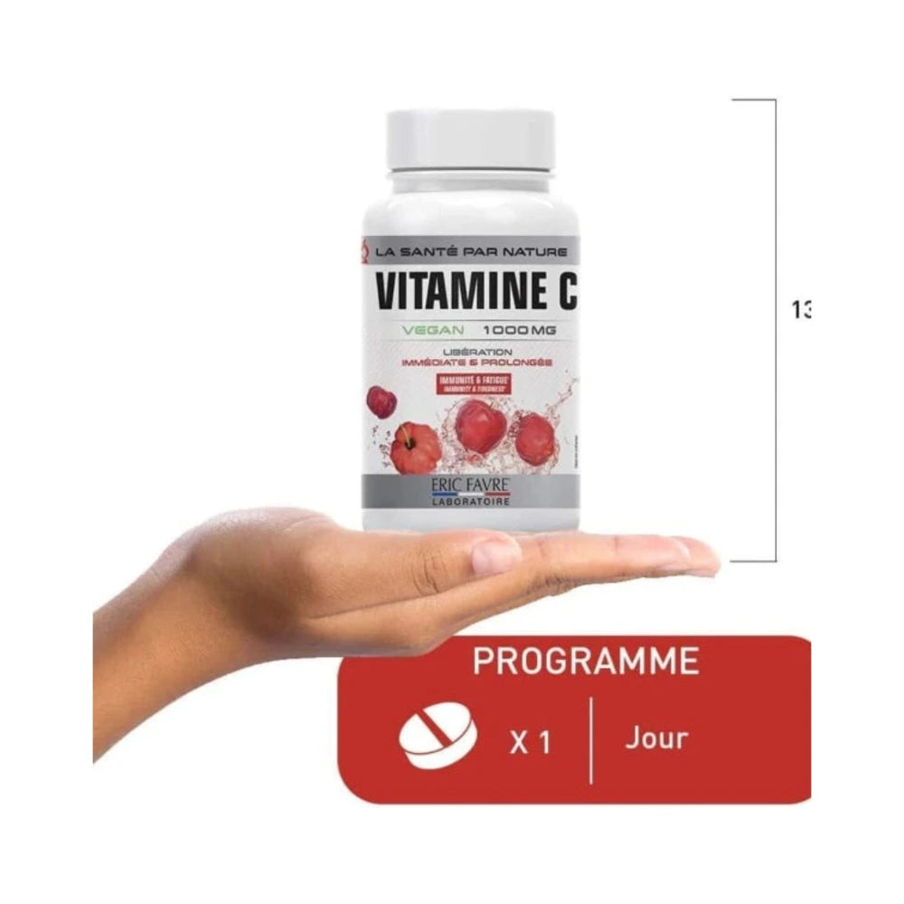 Boîte Eric Favre Vitamine C Vegan 1000 mg 100 comprimés