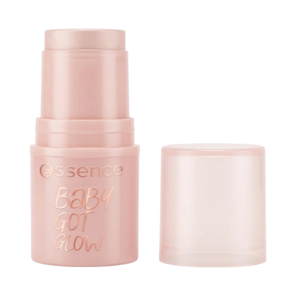 Essence Baby Got Glow stick enlumineur 20 Rosy Glaze – stick ouvert