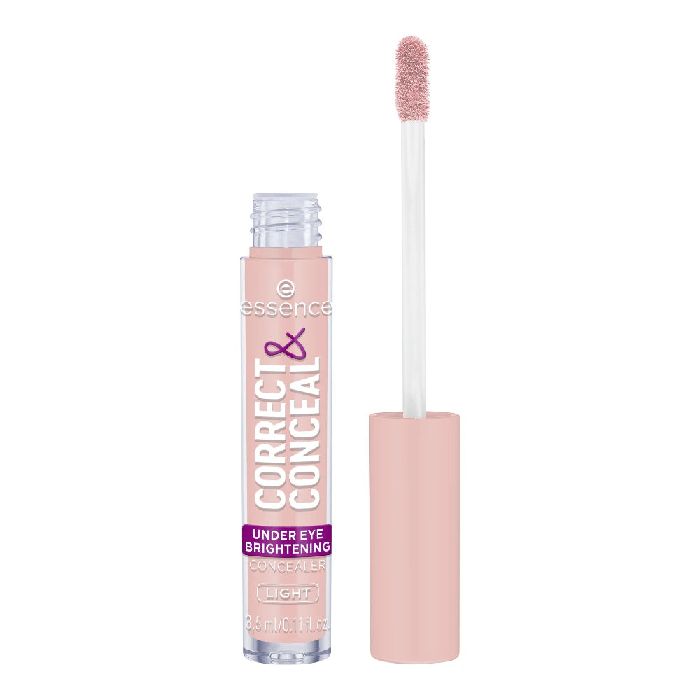 Essence Correct & Conceal anti-cernes illuminateur 10 Light – tube ouvert avec applicateur