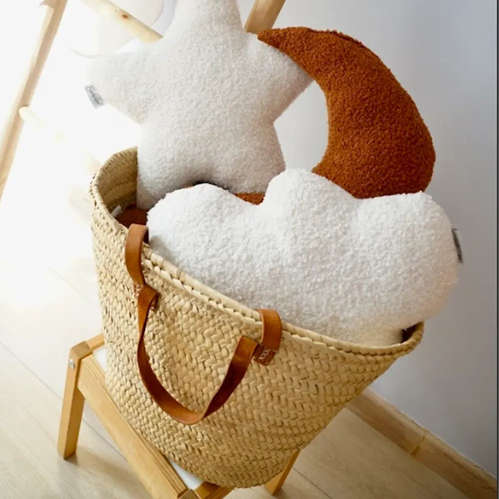 Bambidou Coussin Etoile Bouclette - Ivoire