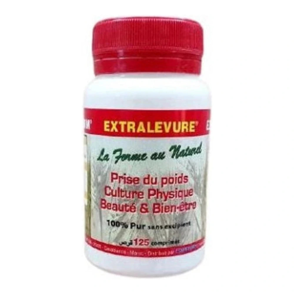 Boîte Extralevure 125 comprimés, complément alimentaire à base de levure