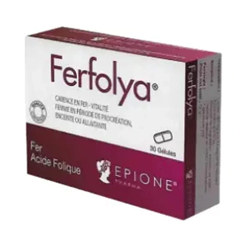 Ferfolya حديد + حمض الفوليك – 30 كبسولة