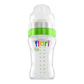Biberon Flori Mix 300 ml vert avec réservoir à poudre