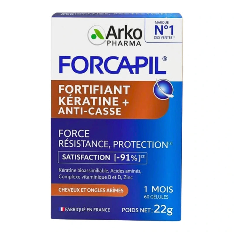 Forcapil Kératine+ ضد تكسر الشعر 60 كبسولة