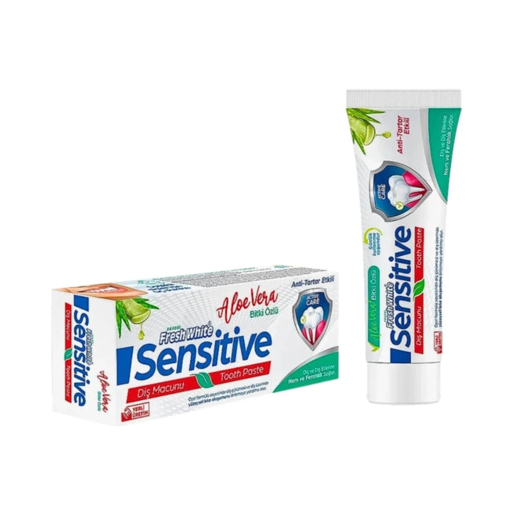 Dentifrice Fresh White Sensitive Aloe Vera 90 g – emballage