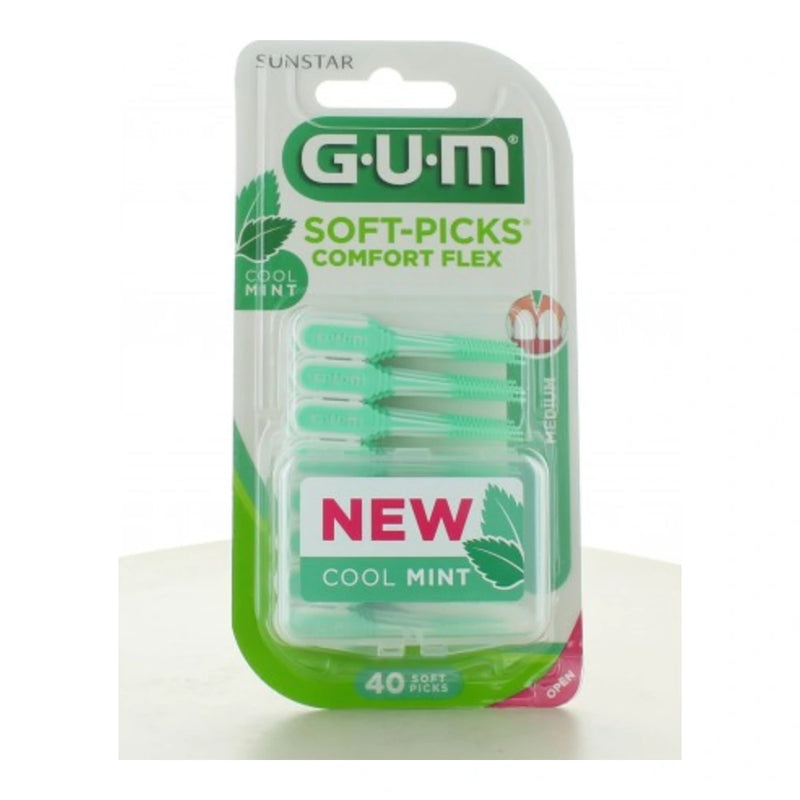 G.U.M Soft-Picks Comfort Flex Mentholé 40 pièces Réf. 670