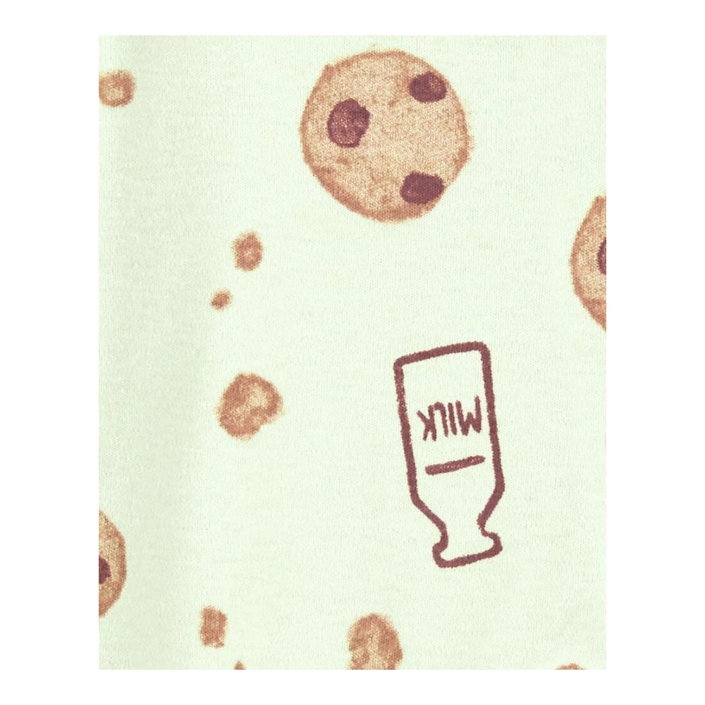 Grenouillère Cookies & Lait Carter's - détail de l'imprimé