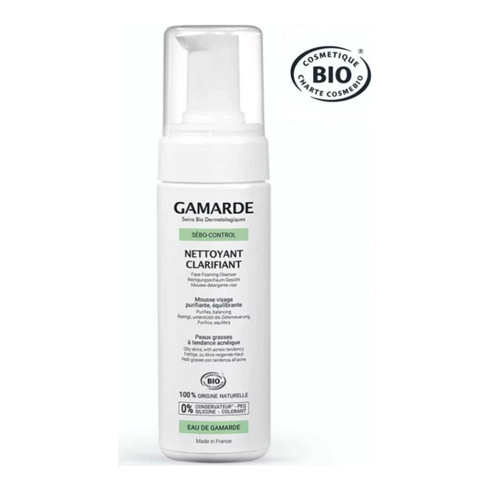 Gamarde Mousse nettoyante clarifiante 160 ml – flacon