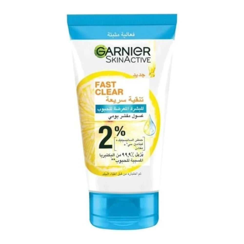 Garnier Fast Clear Daily Exfoliating Wash – 150 ml