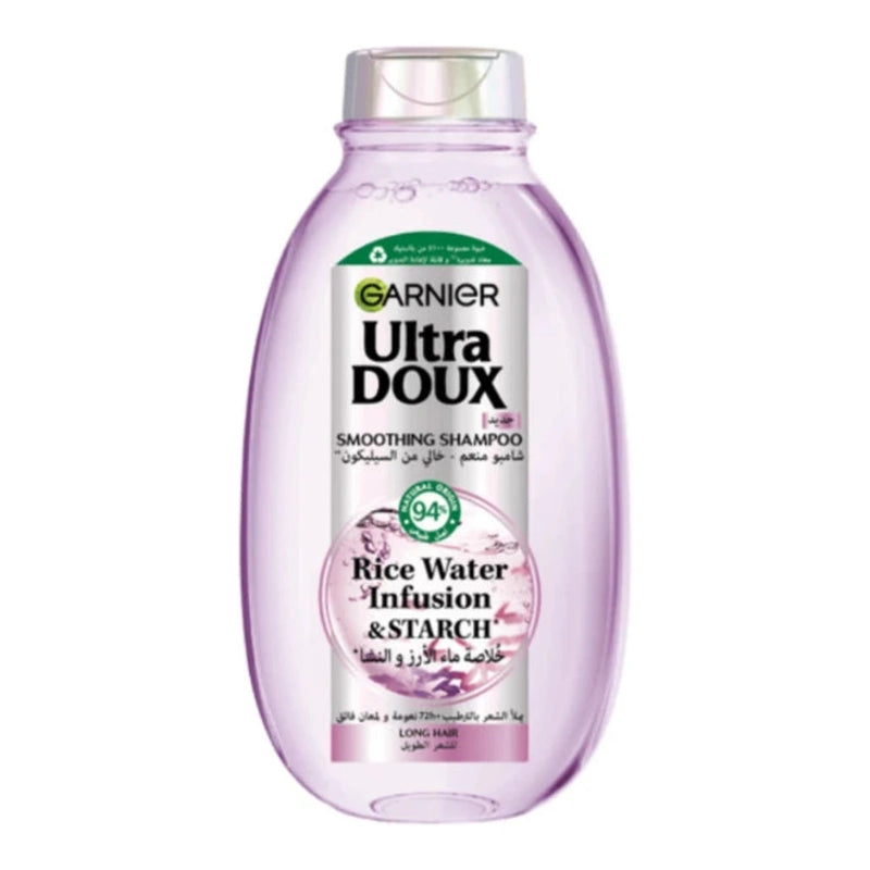Garnier Ultra Doux Shampooing Lissant à l’Eau de Riz – 400 ml