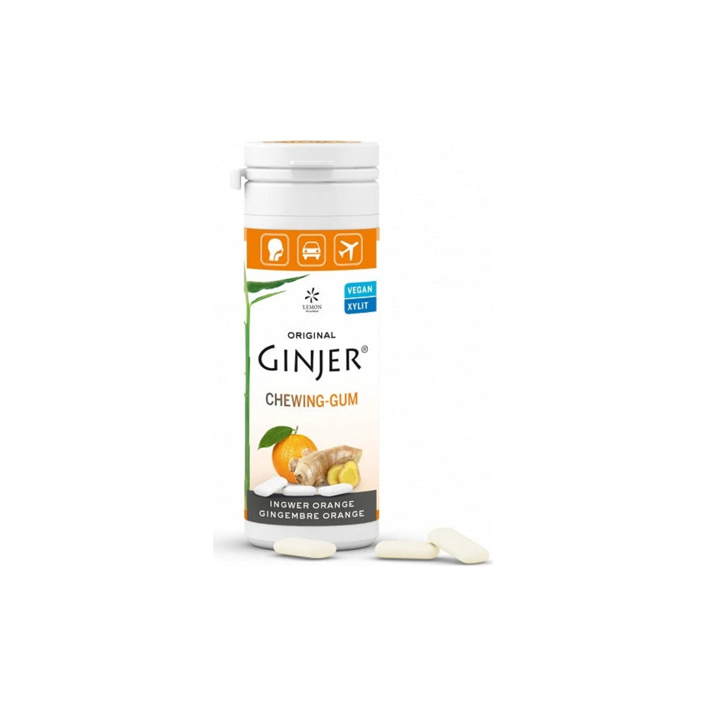 Ginjer chewing-gum gingembre orange, boîte de 30 g