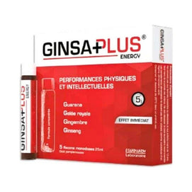 Boîte Ginsaplus Energy 5 flacons de 25 ml
