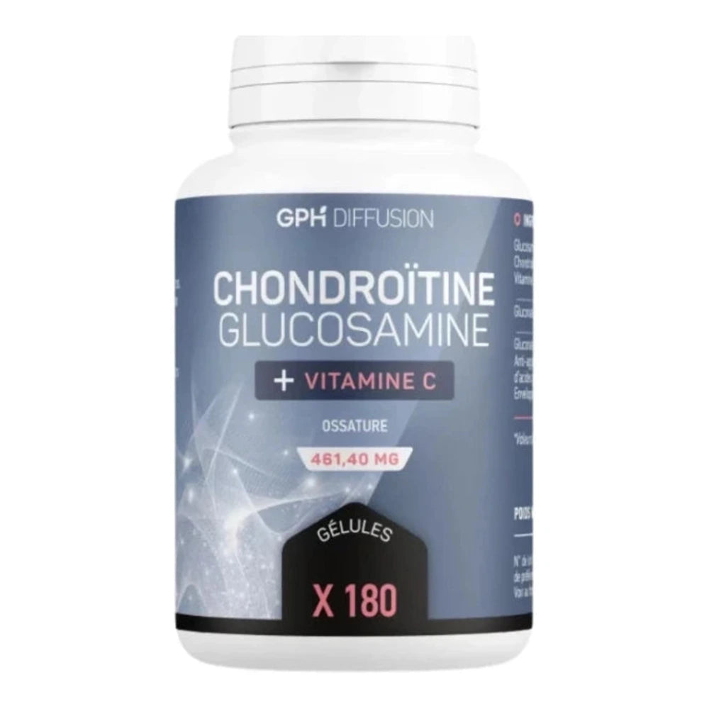 GPH Chondroïtine + Glucosamine + Vitamine C 180 gélules - boîte