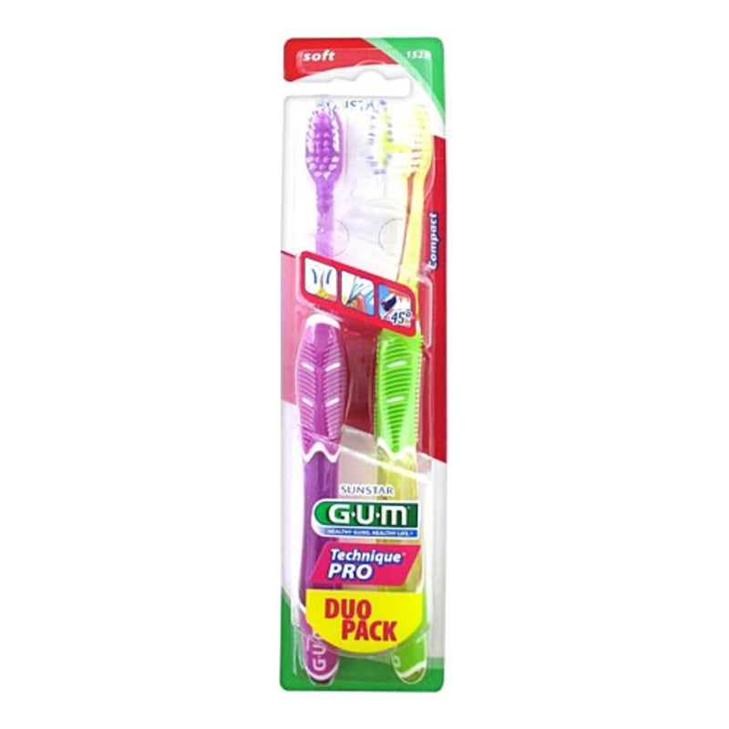 GUM Brosse à Dents Technique Pro Duo Medium 1528