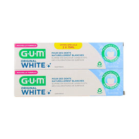 Dentifrice GUM Original White – lot de 2 tubes de 75 ml (offre spéciale 2 x 75 ml)