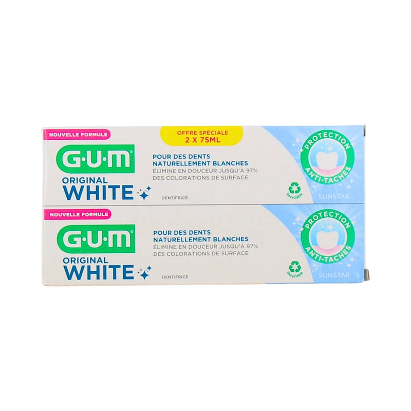 Gum Dentifrice Original White 75ml Lot de 2