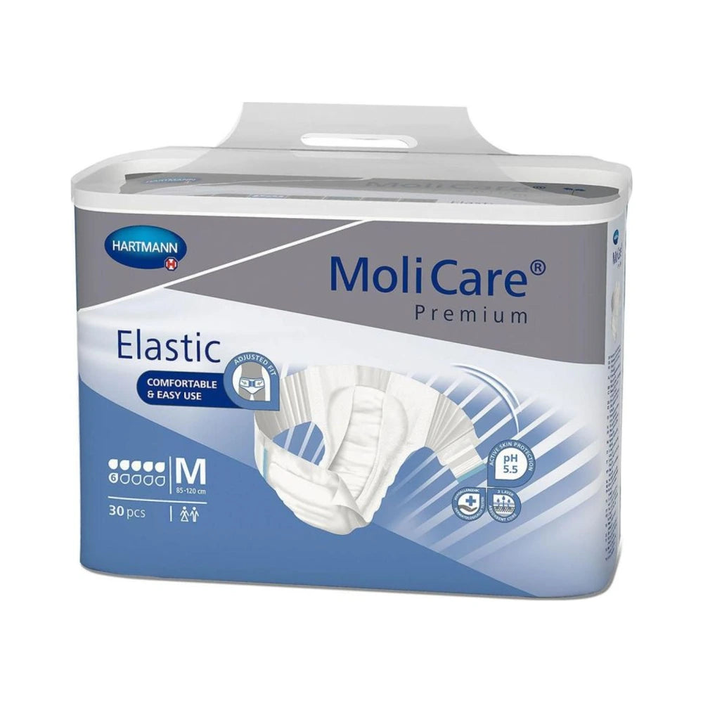 Paquet Hartmann MoliCare Premium Elastic 6 gouttes taille M 30 changes