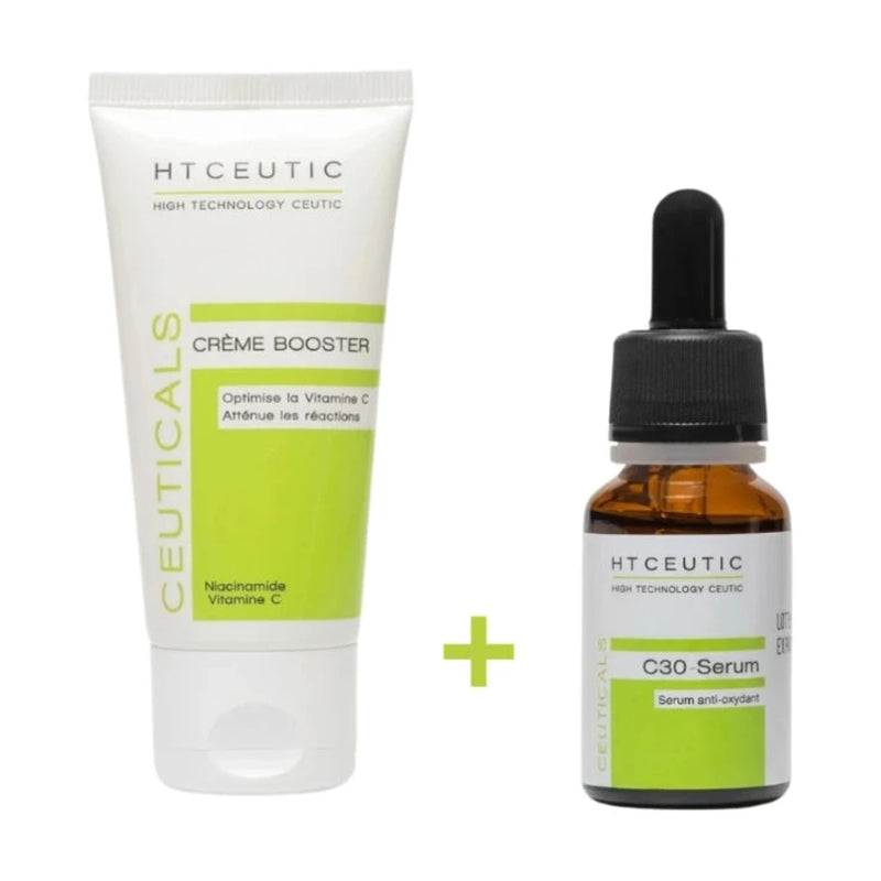 مجموعة HT Ceutic Vitamin C: كريم معزز 50 مل + سيروم C30 15 مل