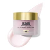 Pot ISDIN Isdinceutics Hyaluronic Moisture Sensitive Skin 50 g avec texture de la crème