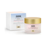 Pot ouvert et étui ISDIN Isdinceutics Hyaluronic Moisture Sensitive Skin 50 g