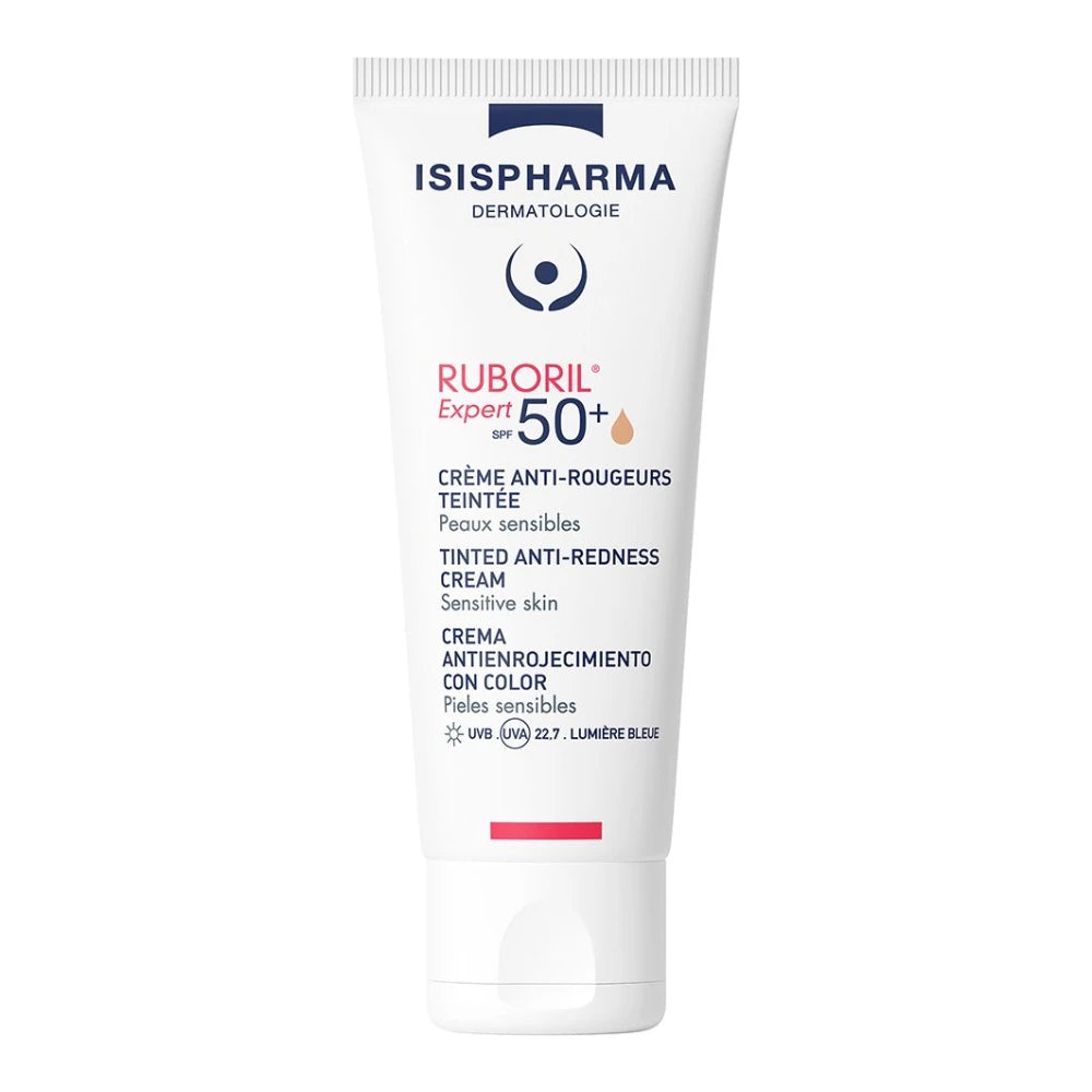 Tube de crème anti-rougeurs teintée Isispharma Ruboril Expert SPF50 40 ml