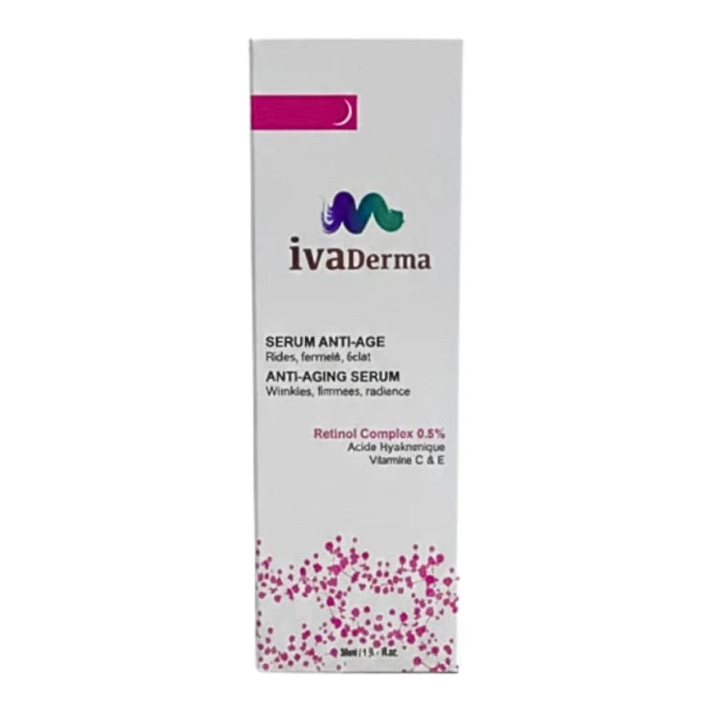 Flacon de sérum anti-âge Ivaderma 50 ml