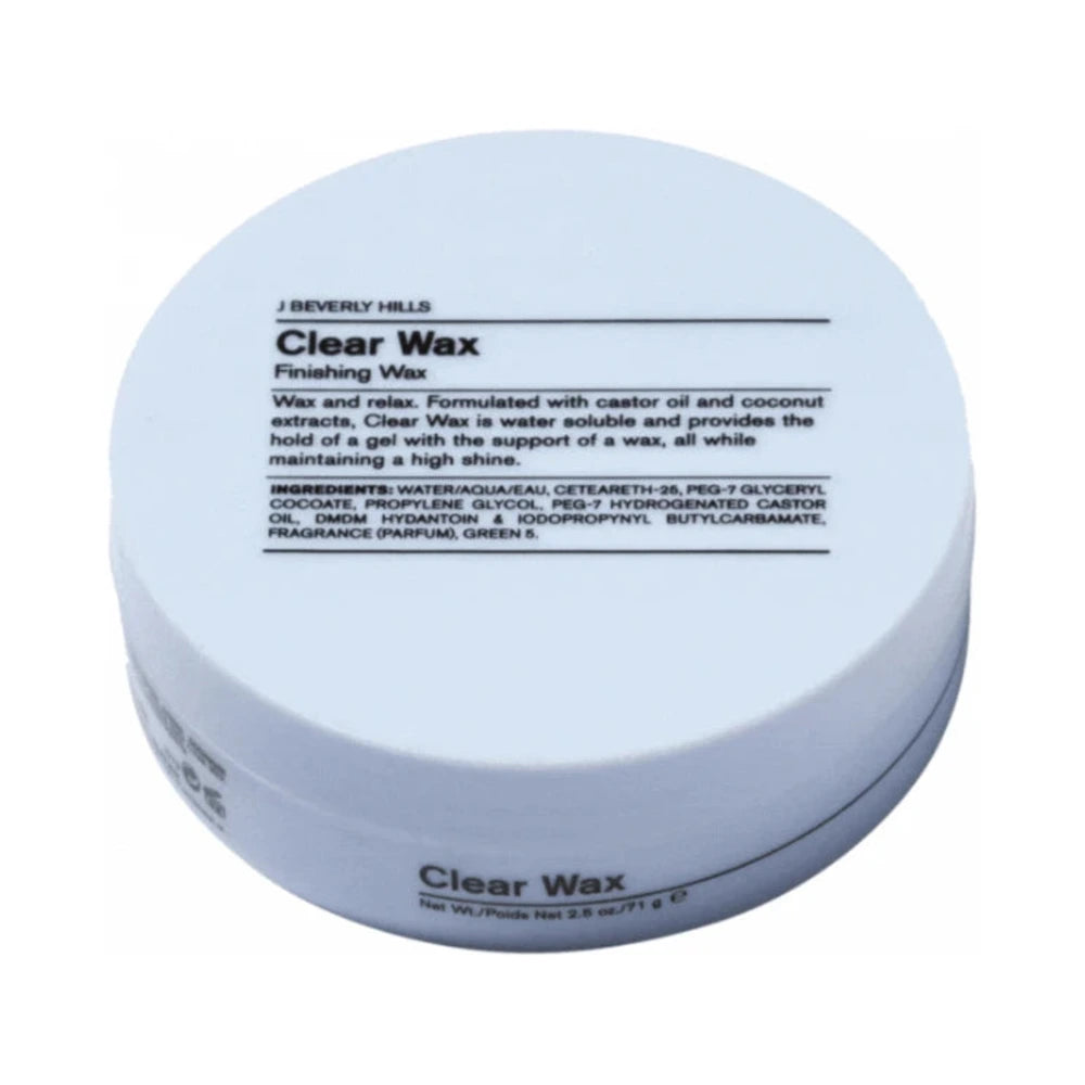 J Beverly Hills Clear Wax 71 g – pot de cire coiffante