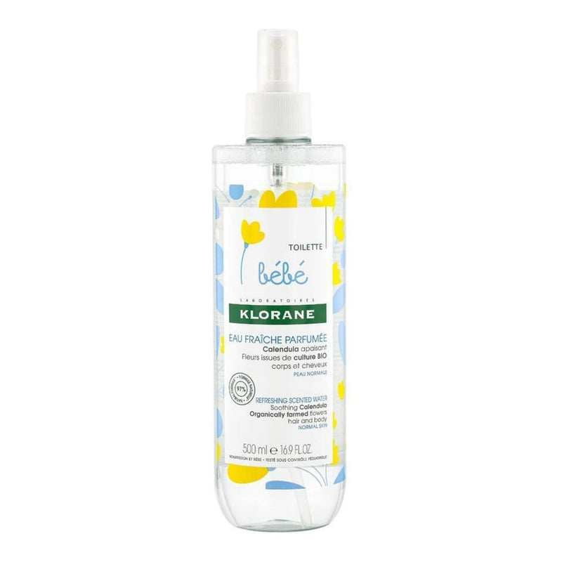 Klorane - Agua fresca perfumada con caléndula calmante - Bebé - Piel normal 500 ml