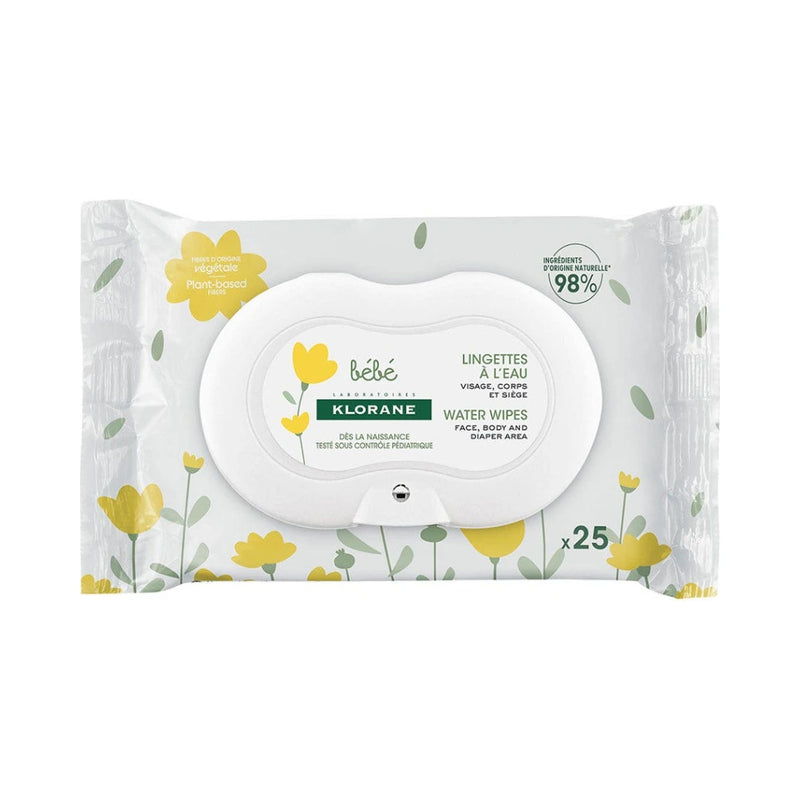 Klorane Bébé Lingettes Nettoyantes Douces - 25 Unités
