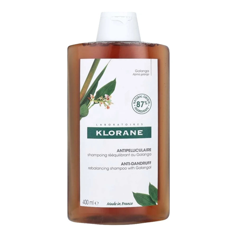 Klorane shampoing antipelliculaire au Galanga, flacon de 400 ml
