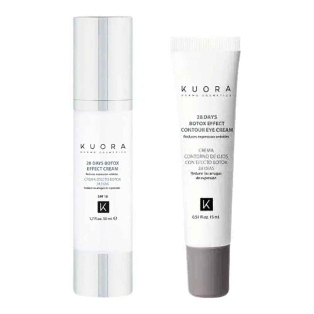 Coffret Kuora Effet Botox 28 jours : crème visage 50 ml et soin contour des yeux