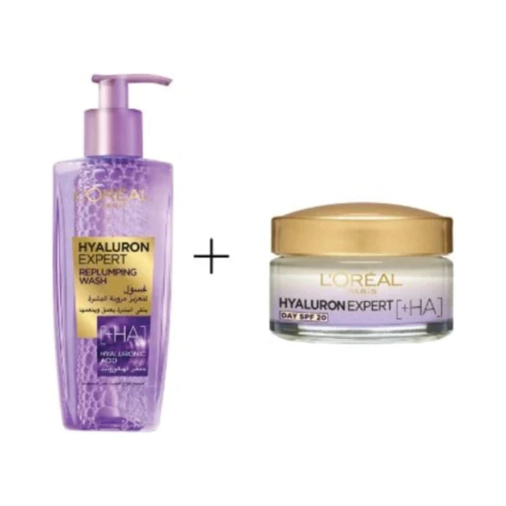 Pack L'Oréal Paris Hyaluron Expert gel nettoyant et crème de jour