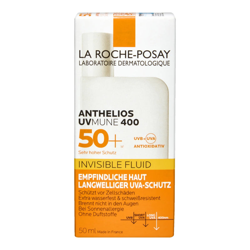 La Roche-Posay Anthelios UVMune 400 Fluide Invisible SPF50+ Peaux Sensibles – 50 ml