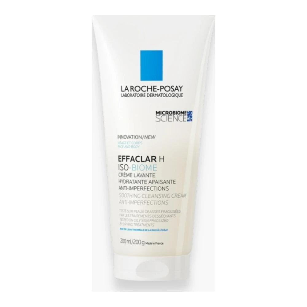 La Roche-Posay Effaclar H Iso-Biome Crème Lavante Peau Sèche à Tendance Acnéique 200 ml