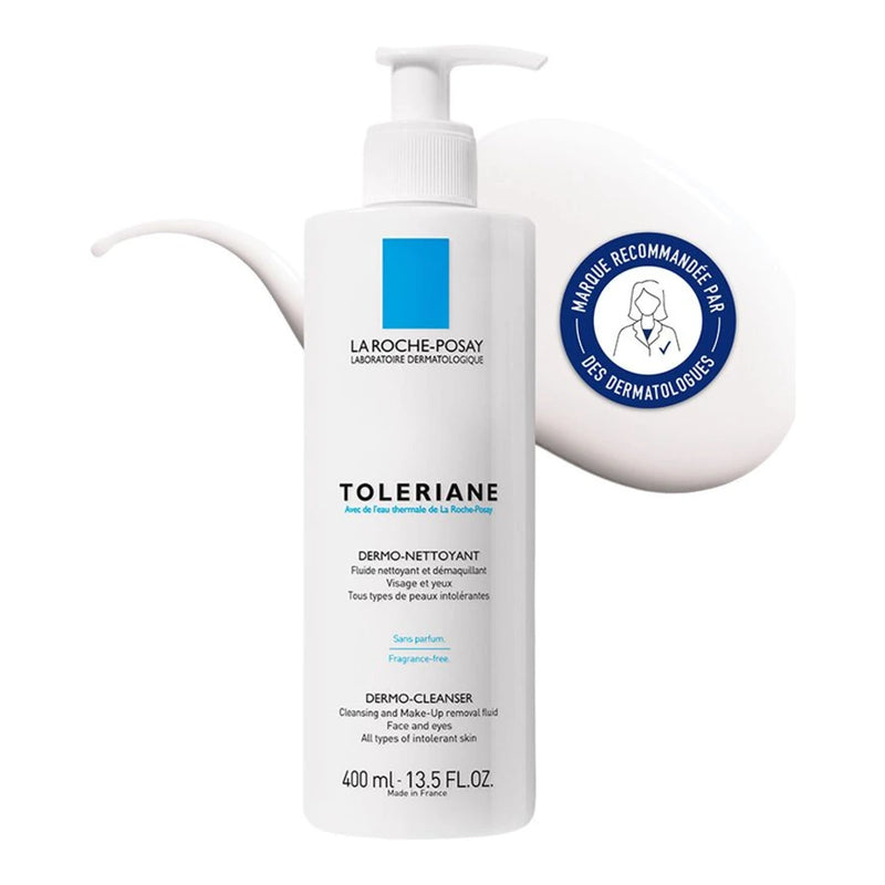 La Roche-Posay Toleriane Dermo-Nettoyant Fluide Démaquillant Peau Intolérante – 400 ml