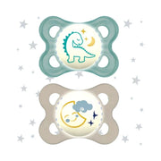 MAM lot de 2 sucettes Original Nuit 0-6 mois bleu