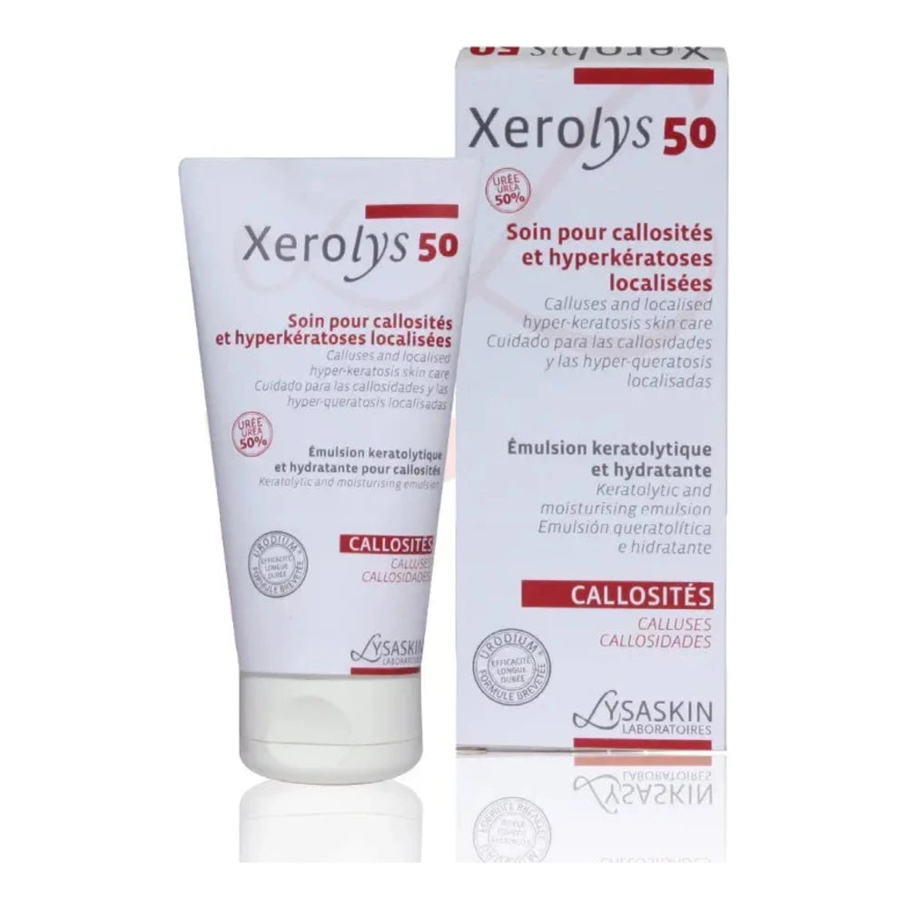 Xerolys 50 soin pour callosités, tube et boîte