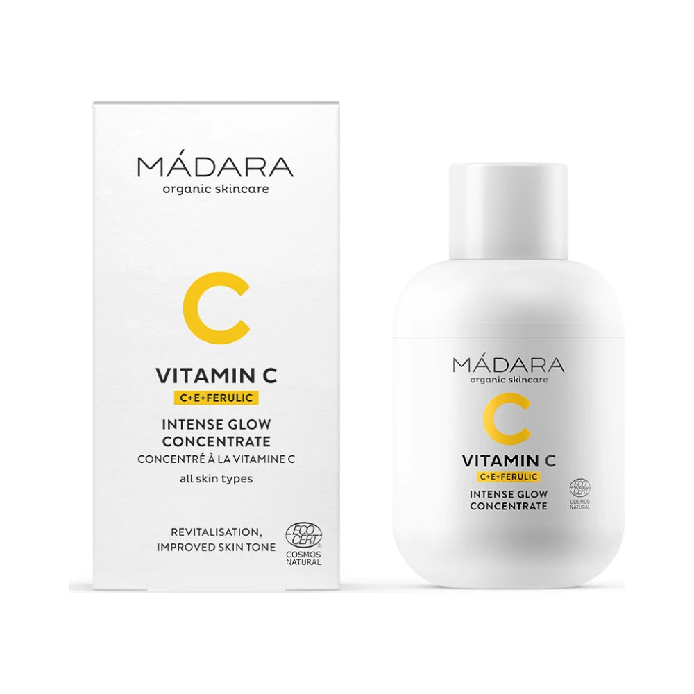 MÁDARA Vitamin C Intense Glow Concentrate 30 ml – flacon et étui