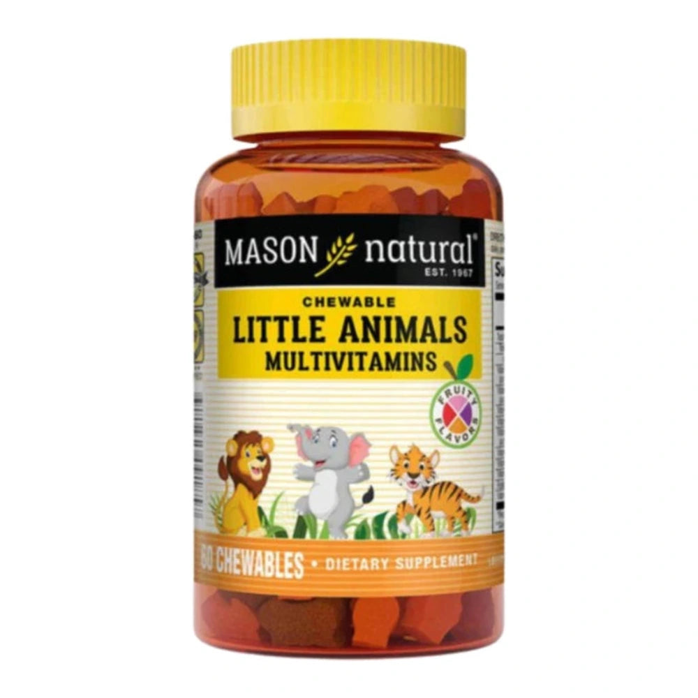 Flacon Mason Natural Little Animals multivitamines à croquer 60 comprimés