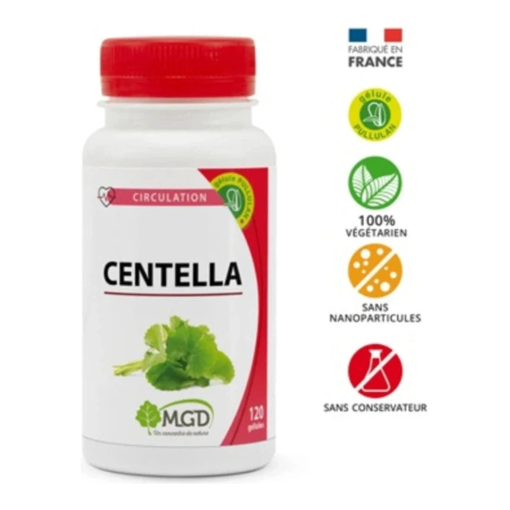 MGD Nature Centella 120 gélules – pilulier du complément alimentaire