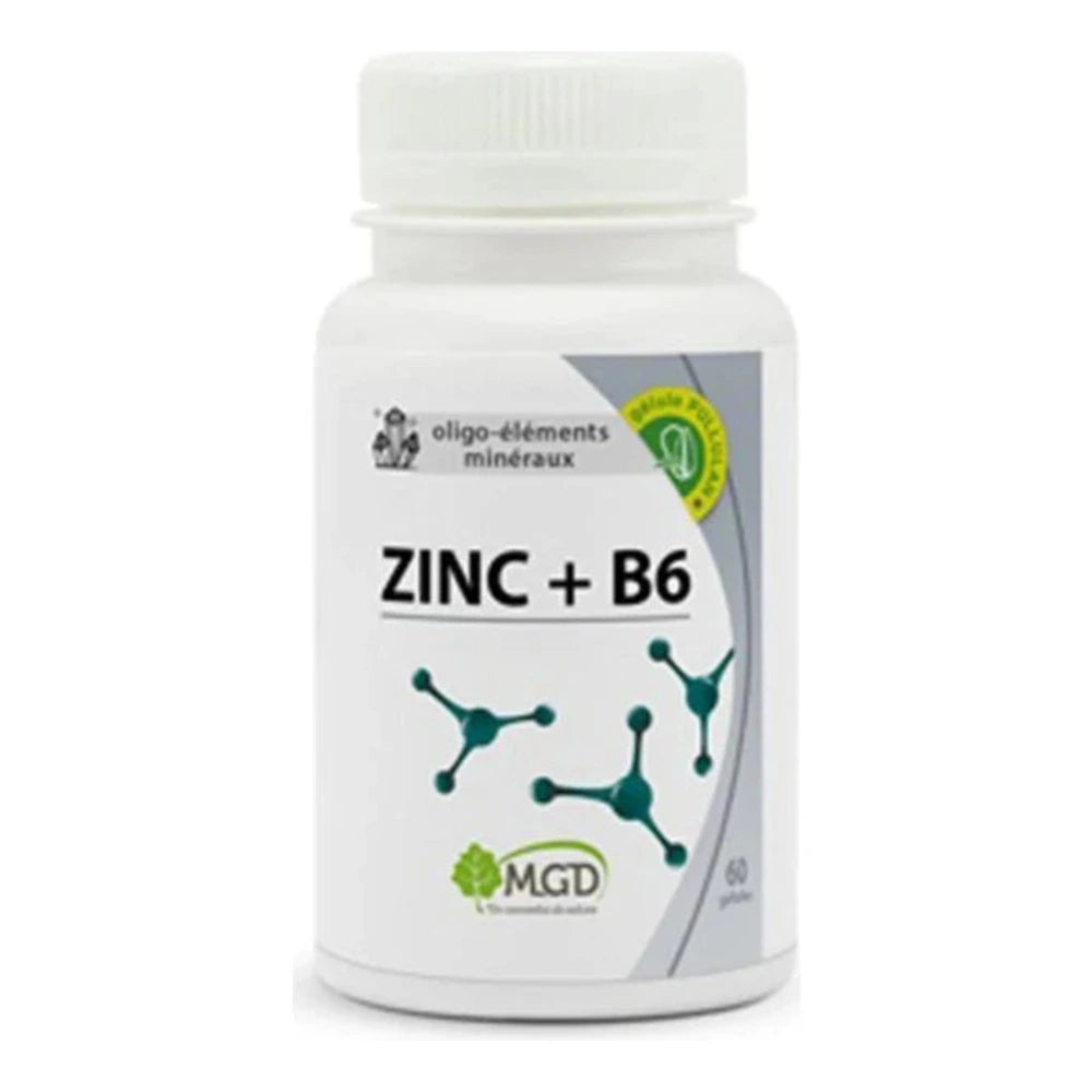Boîte MGD Nature Zinc + B6, 60 gélules