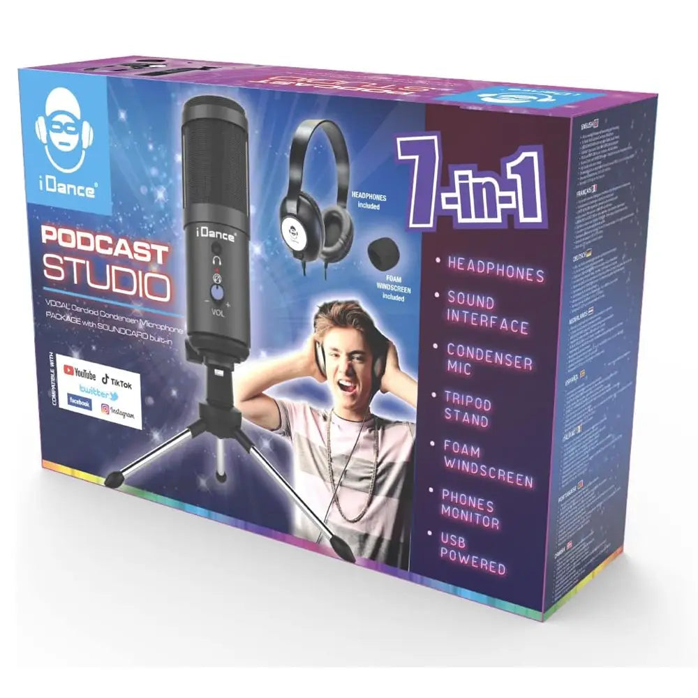 Estudio de podcasts de iDance Streaming Media Station